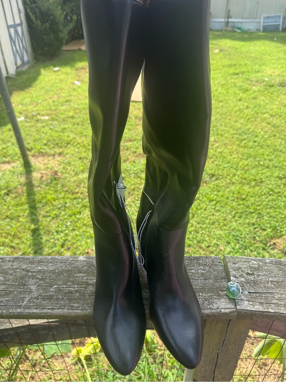 Women's Over-The-Knee Pointed Toe Boots in Black